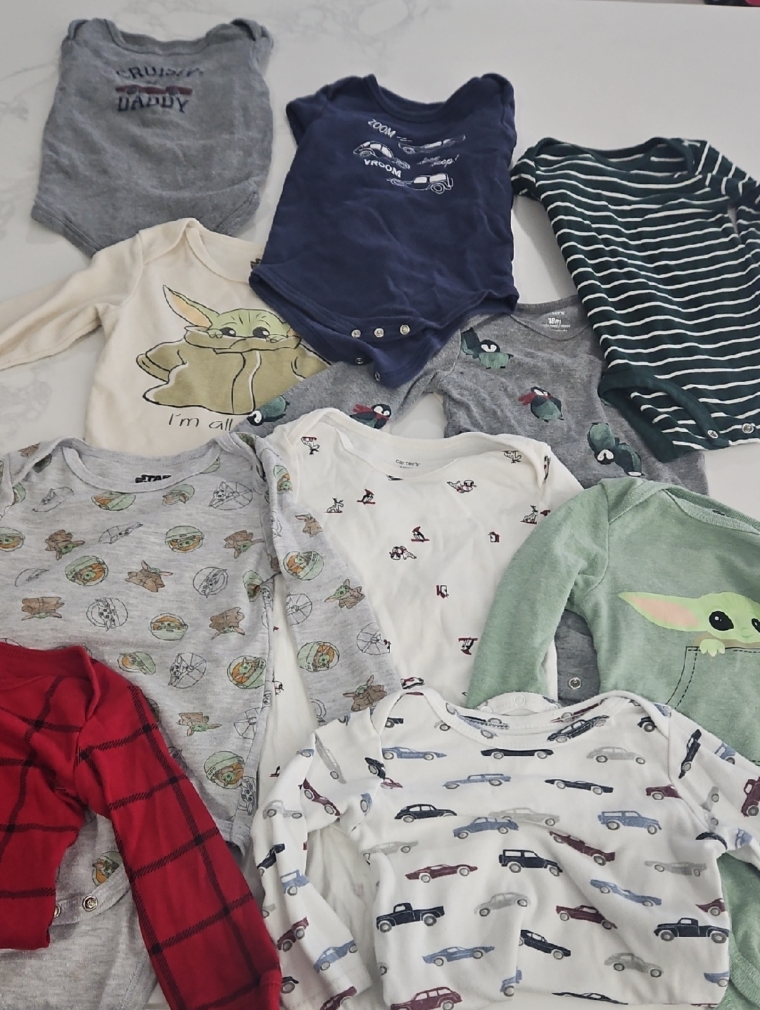 Lot Of Long Sleeve Body Suites Size 18 Months